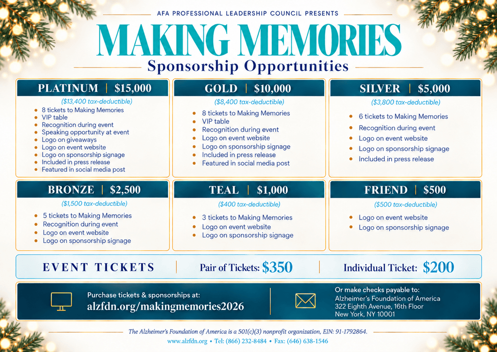 2026 Making Memories Sponsorship Opportunities Web